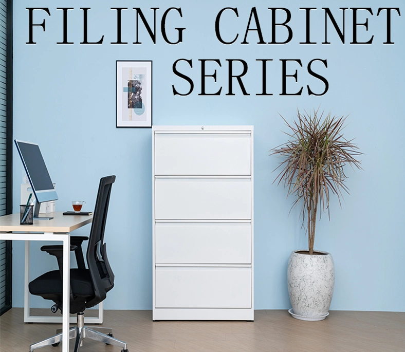 Office Furniture Steel 4 Drawer File Lateral Steel Metal Filing Cabinet