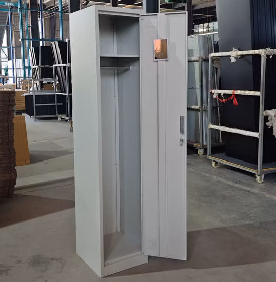 Casilleros de hospital Vestuario escolar Almacenamiento de acero Equipaje Gabinete para zapatos Casillero de metal con candado con llave Candado Natatorium Casillero de ropa Gimnasio Casillero de una sola puerta