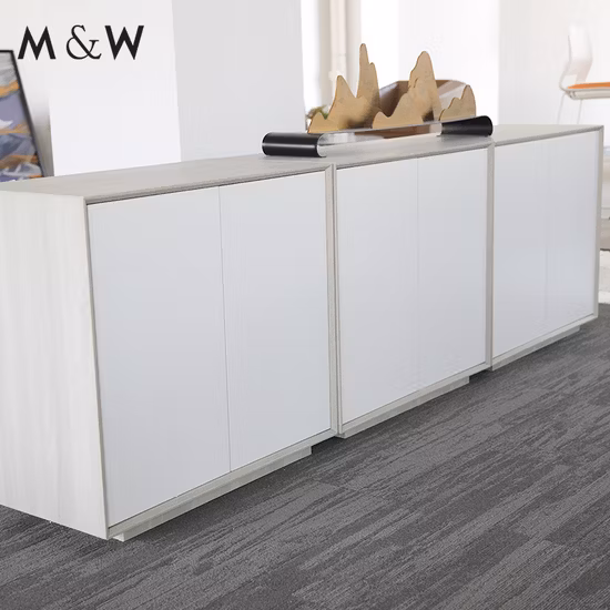 Gabinete de pedestal móvil de madera de melamina para debajo del escritorio con diseño moderno sin manija de alta calidad