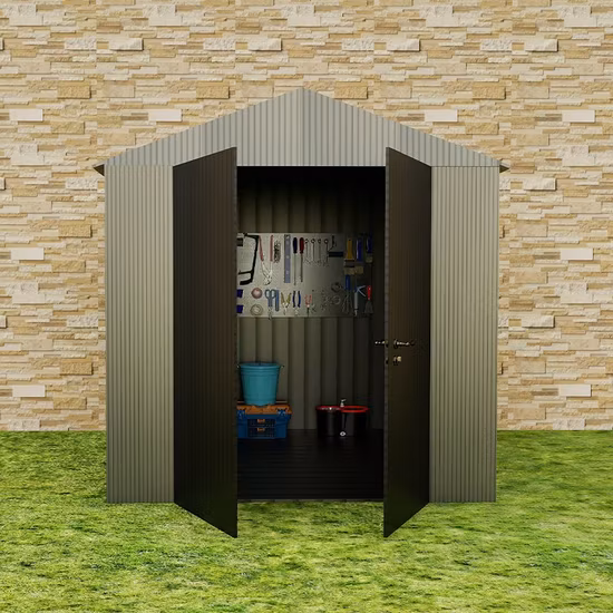 Gran oferta, cobertizos de construcción para jardín, almacenamiento portátil de Metal verde impermeable para el hogar, herramientas de Metal para exteriores, cobertizo de almacenamiento con cerradura