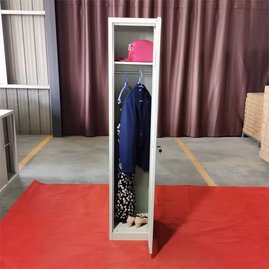 Armario de acero de una sola puerta Armarios de 3 puertas Armario de acero para almacenamiento de ropa