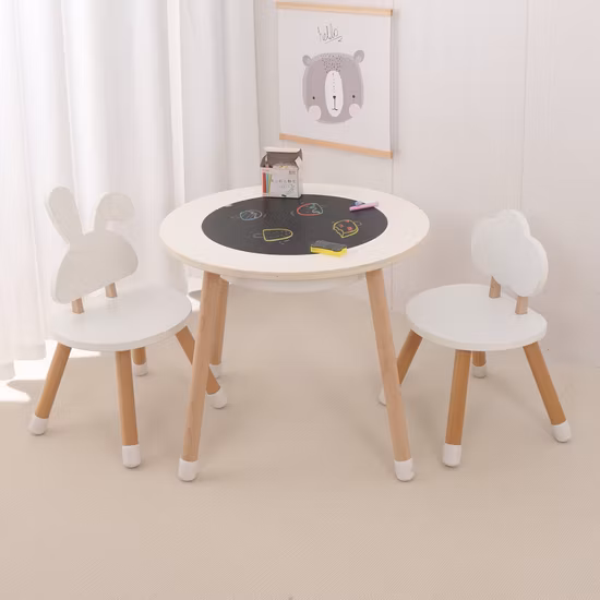 Juego de mesa y silla de madera para niños de Little Bear Kindergarten Juego de muebles para niños