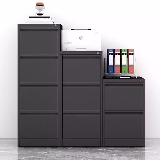 Gabinetes de acero para archivos verticales Gabinete de cajones de metal Gabinetes de llenado de 3 cajones