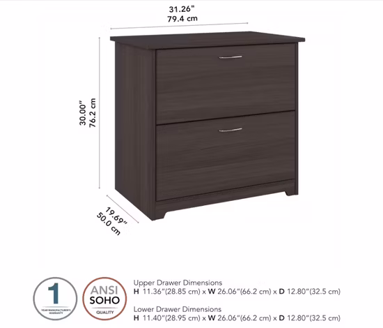 Archivador lateral de madera para archivos de carta A4 Soporte de impresora con gabinete de almacenamiento