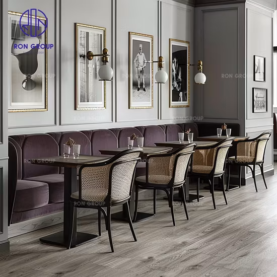 Juego de mesa y silla de restaurante de madera interior comercial (SP-CS337)